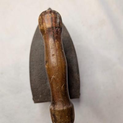 Sale Photo Thumbnail #136: Vintage Cast Iron Charcoal or Coal Iron 

Top portion coming off slightly on one side