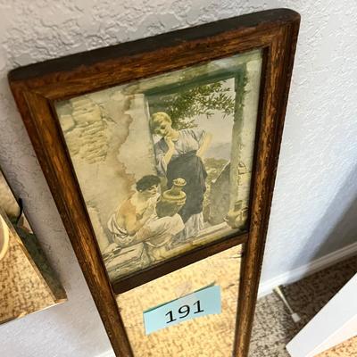 Lot 190 Antique Print/ mirror