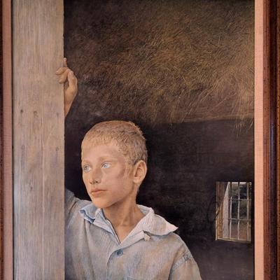 Sale Photo Thumbnail #147: Framed reproduction print of "Andrew's Son" by Andrew Wyeth

25x29