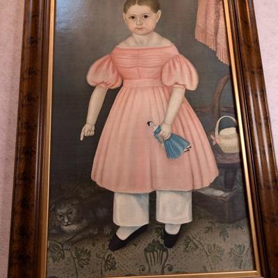 Sale Photo Thumbnail #161: Joseph Whiting Stock "Portrait of Mary Jane Smith" framed print 
22.5 x 33.5