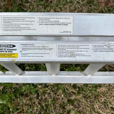 Werner Aluminum Arched Loading Ramps – Pair, 7.5 ft (90”) – 700 lb Capacity Each