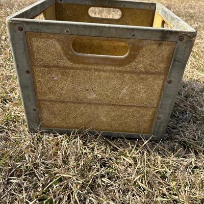 Vintage Borden’s Milk Crate – Baton Rouge, LA – 1967 Fiberglass w/ Metal Frame