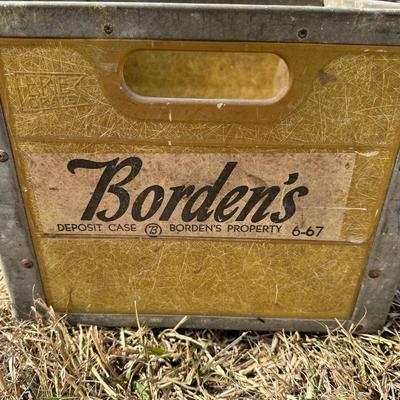 Vintage Borden’s Milk Crate – Baton Rouge, LA – 1967 Fiberglass w/ Metal Frame