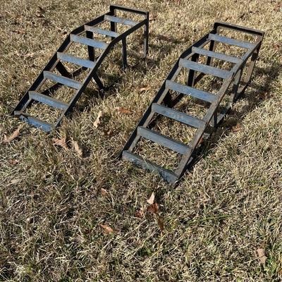 Heavy-Duty Steel Car Service Ramps – Pair – 2,000 lb Capacity – Oil Change / Maintenance