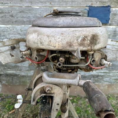 Vintage Bendix Aviation Corporation Twin-Cylinder Outboard Boat Motor