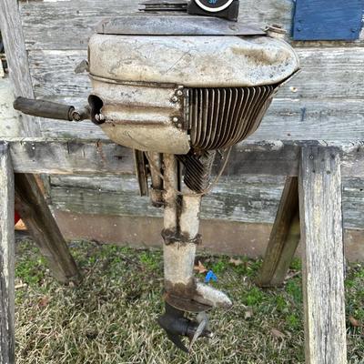 Vintage Bendix Aviation Corporation Twin-Cylinder Outboard Boat Motor