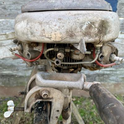 Vintage Bendix Aviation Corporation Twin-Cylinder Outboard Boat Motor