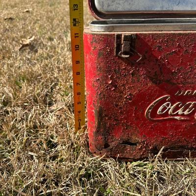 Barn Find Vintage Coca-Cola Metal Ice Chest Cooler – Embossed Logo – Cavalier Corp