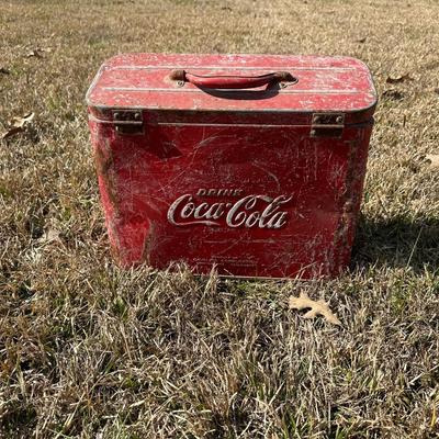 Barn Find Vintage Coca-Cola Metal Ice Chest Cooler – Embossed Logo – Cavalier Corp