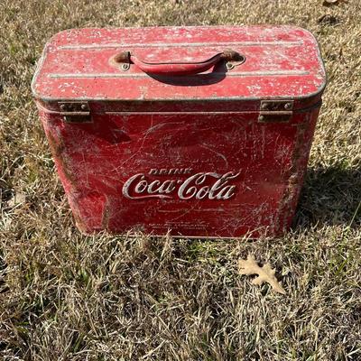 Barn Find Vintage Coca-Cola Metal Ice Chest Cooler – Embossed Logo – Cavalier Corp