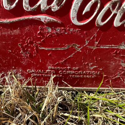 Barn Find Vintage Coca-Cola Metal Ice Chest Cooler – Embossed Logo – Cavalier Corp
