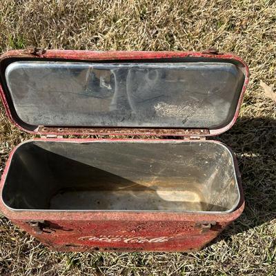 Barn Find Vintage Coca-Cola Metal Ice Chest Cooler – Embossed Logo – Cavalier Corp