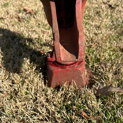 Antique Cast Iron Hand Water Pump – Farm / Well Pump – Red Paint