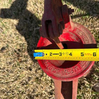 Antique Cast Iron Hand Water Pump – Farm / Well Pump – Red Paint