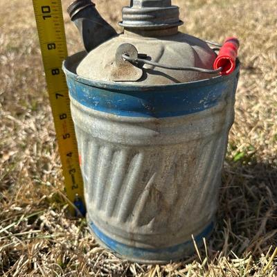 Vintage Galvanized Oil Cans – Delphos & Old Ironsides Motor Oil Cans (2-Piece Lot)