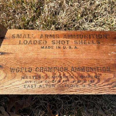 Vintage Wooden Ammunition Crates – Remington Express & Super-X Shot Shell Boxes (2)
