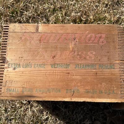 Vintage Wooden Ammunition Crates – Remington Express & Super-X Shot Shell Boxes (2)