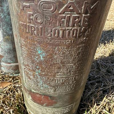 Antique Soda-Acid & Foam Fire Extinguishers – Standard / QuickAid “Torpedo Shell” (Pair)