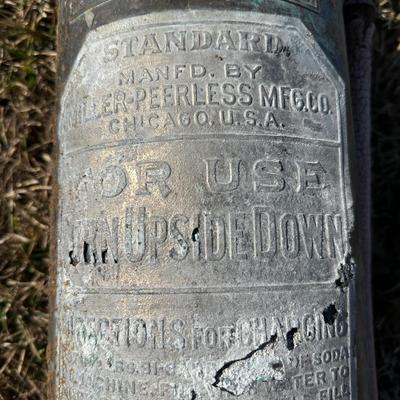 Antique Soda-Acid & Foam Fire Extinguishers – Standard / QuickAid “Torpedo Shell” (Pair)