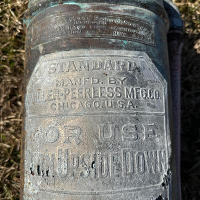 Antique Soda-Acid & Foam Fire Extinguishers – Standard / QuickAid “Torpedo Shell” (Pair)