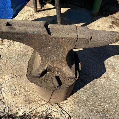 Antique Cast Iron Blacksmith Anvil on Stand