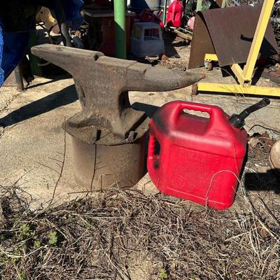 Antique Cast Iron Blacksmith Anvil on Stand