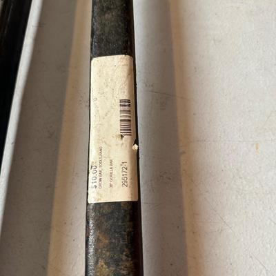 Lot of 3 Heavy-Duty Pry Bars & Digging Bar – Husky + Assorted Crow Bars (20”–70”)