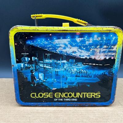 Vintage 1977 Close Encounters of the Third Kind Metal Lunchbox w/ Thermos – Alien Artwork