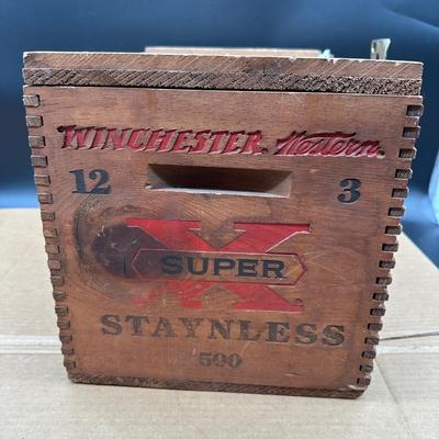 Vintage Winchester Super-X Wooden Ammunition Crate – 12 Ga Shot Shells Box (Winchester Western)