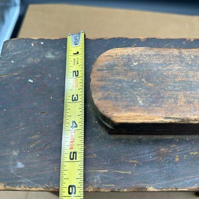 Antique Wooden Shoe Shine Stool – Footrest Top, Built-In Storage