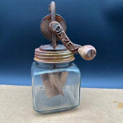 Antique Dazey Glass Butter Churn No. 10 – Hand Crank, St. Louis, USA