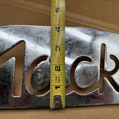 Vintage Mack Truck Bulldog Hood Ornament Pair w/ “Mack” Nameplate – Original Boxes