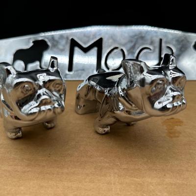 Vintage Mack Truck Bulldog Hood Ornament Pair w/ “Mack” Nameplate – Original Boxes