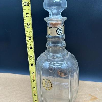 Vintage Jack Daniel’s Old No. 7 Glass Decanter w/ Faceted Stopper (Empty