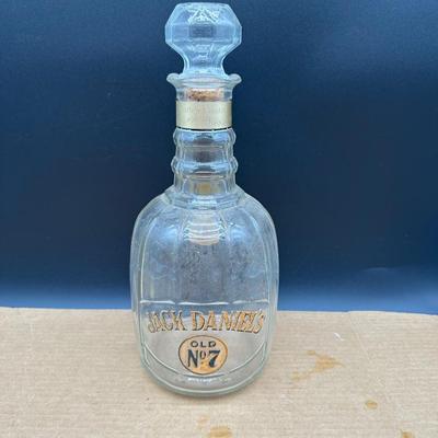 Vintage Jack Daniel’s Old No. 7 Glass Decanter w/ Faceted Stopper (Empty