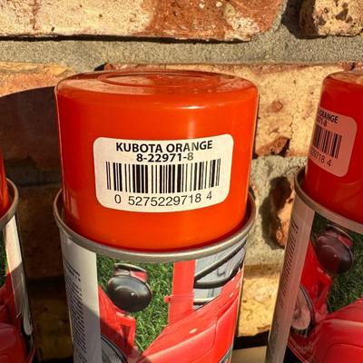 Kubota Orange Tractor & Implement Spray Paint + Krylon Fusion Matte Black – New (Lot)