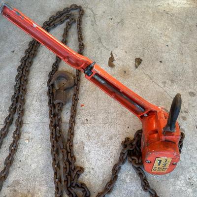 Columbus McKinnon CM Lever Chain Hoist – 1½ Ton (3,000 lb) Capacity