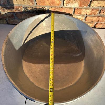 3) Large Galvanized / Aluminum Utility Wash Tubs – Vintage Farm / Cooking Use
