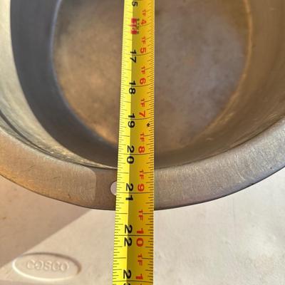 3) Large Galvanized / Aluminum Utility Wash Tubs – Vintage Farm / Cooking Use