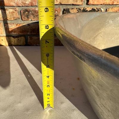3) Large Galvanized / Aluminum Utility Wash Tubs – Vintage Farm / Cooking Use