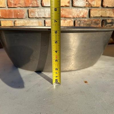 3) Large Galvanized / Aluminum Utility Wash Tubs – Vintage Farm / Cooking Use