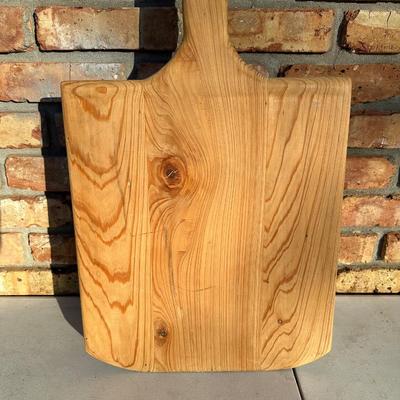 Handmade Solid Cypress Wooden Pizza Peel – Large Rustic Wood Paddle