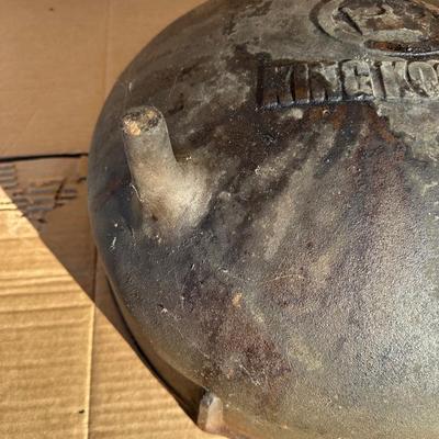 King Kooker Cast Iron Cauldron / Cracklin Pot with Three Legs & Side Handles