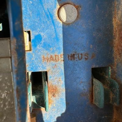 Vintage Tonka Metal Car Carrier Truck & Trailer – Blue/White Stripe, Pressed Steel