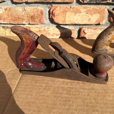 Lot of 2 Antique Wooden Bench Planes – Early Hand Tools – See Pictures