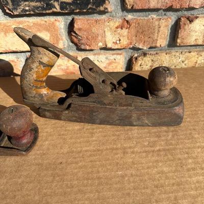 Lot of 2 Antique Wooden Bench Planes – Early Hand Tools – See Pictures