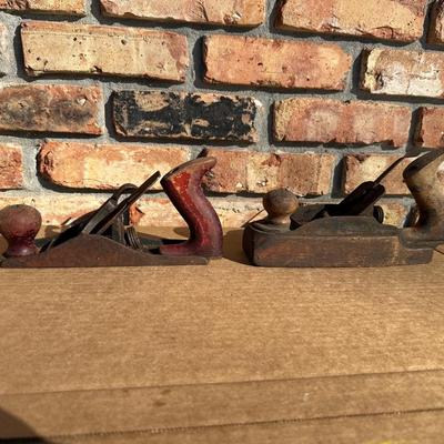 Lot of 2 Antique Wooden Bench Planes – Early Hand Tools – See Pictures