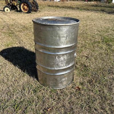 55-Gallon Stainless Steel Drum / Barrel – Open Threaded Bung