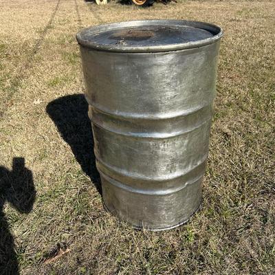 55-Gallon Stainless Steel Drum / Barrel – Open Threaded Bung