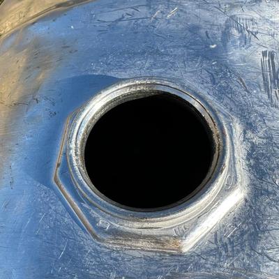 55-Gallon Stainless Steel Drum / Barrel – Open Threaded Bung